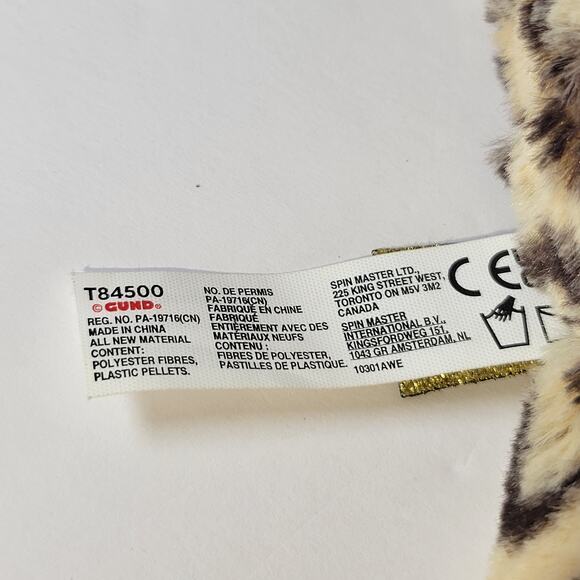 Gund Sadie Spotsam Plush Toy 6" Leopard Sparkle Accents Cat Stuffed Animal - Picture 7 of 11